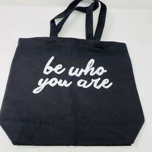 Bobbi Brown Black Tote Be Who You Are Canvas Bag